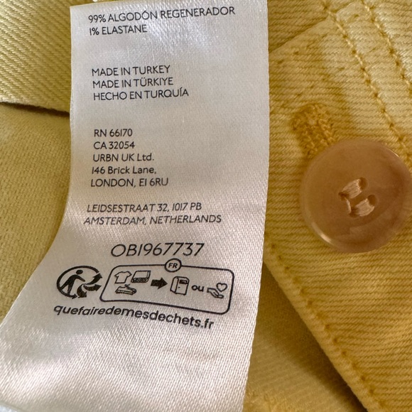 Anthropologie The Kit Regenerative Cotton Shorts by Pilcro Yellow Butter - Picture 11 of 16